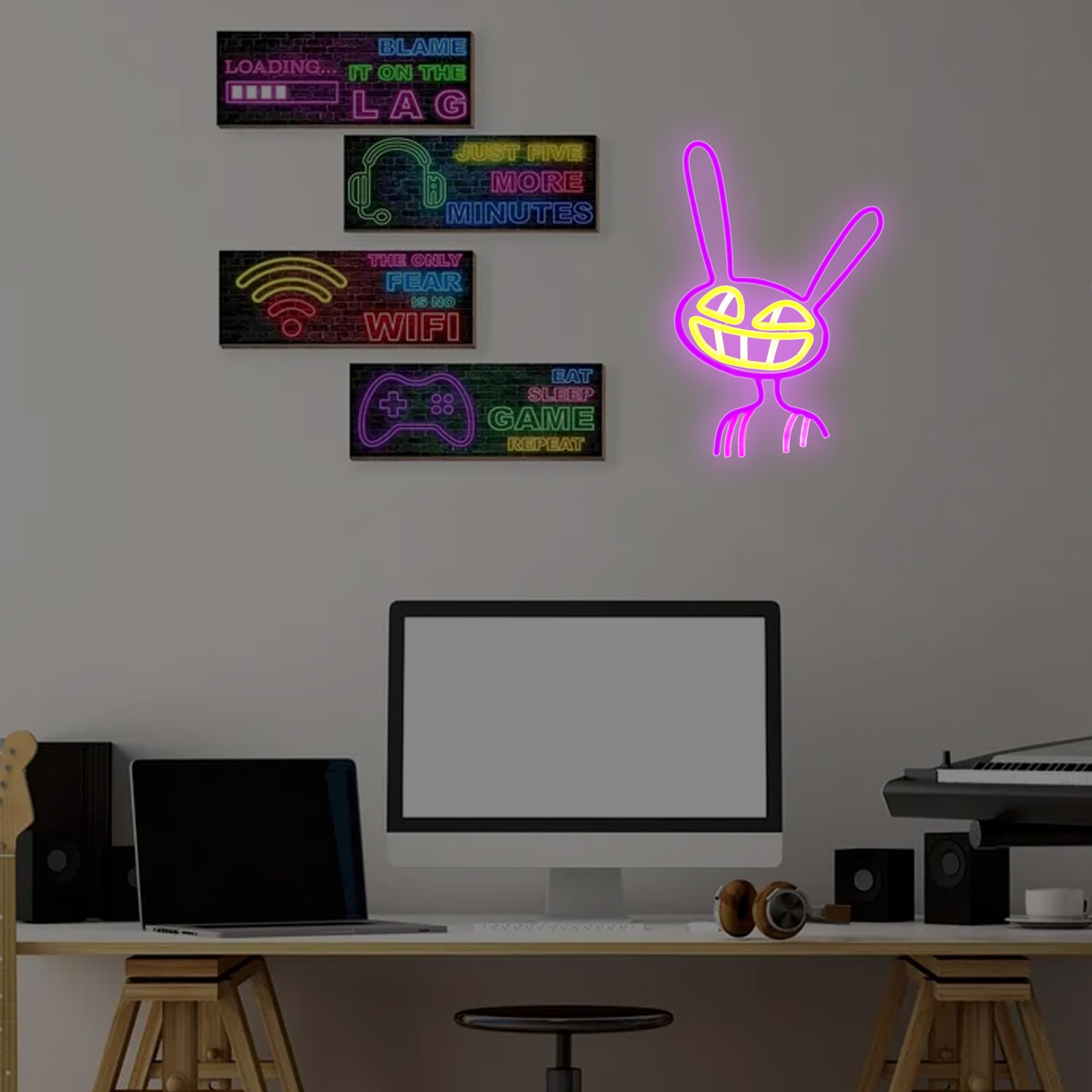 Digital Circus Jax Neon Sign USB Powered for Wall Decor,Anime Neon